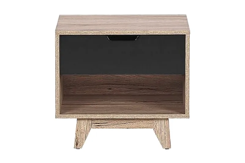 Hultz Soffbord 50 cm, Svart/Ljust Trä