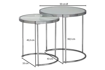 Krecker Satsbord 50 cm - Vit - Products - Möbler - Bord & matgrupp - Avlastningsbord & sidobord - Satsbord