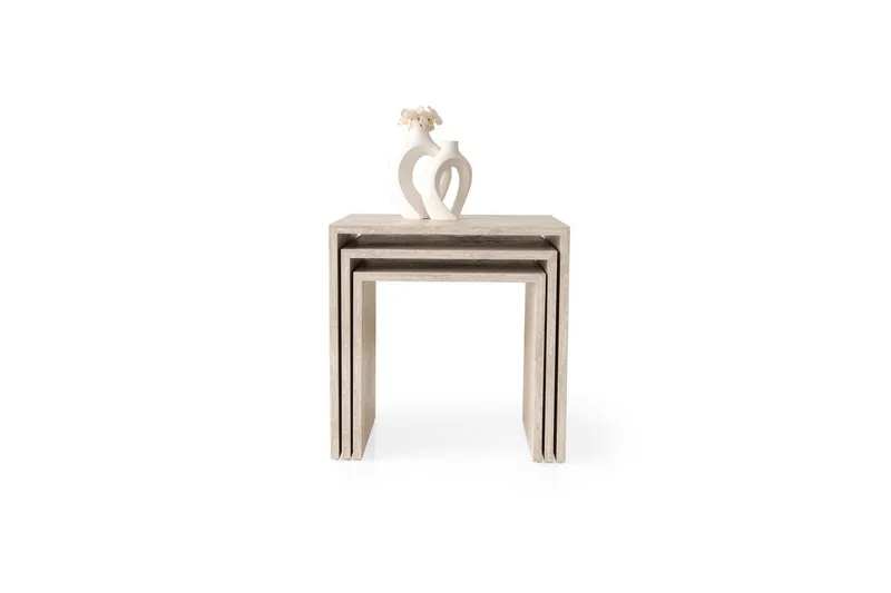 Miraen Satsbord 50 cm - Travertine - Products - Möbler - Bord & matgrupp - Avlastningsbord & sidobord - Satsbord