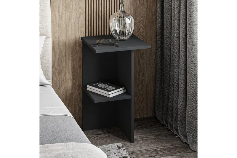 Nattduksbord Gwyneth Antracit - Antracit - Products - Möbler - Bord & matgrupp - Avlastningsbord & sidobord - Sängbord & nattduksbord