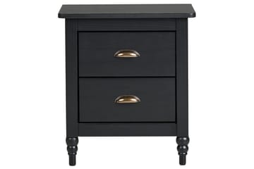 Sängbord Shillington Svart, guld - Svart, guld - Products - Möbler - Bord & matgrupp - Avlastningsbord & sidobord - Sängbord & nattduksbord