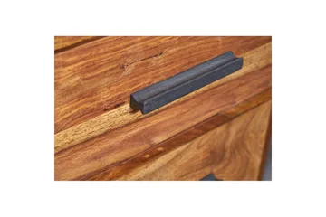 Sängbord Wohnling Massivt trä för kontinentalsängar med 2 lådor förvaringshylla lantlig stil - Products - Möbler - Bord & matgrupp - Avlastningsbord & sidobord - Sängbord & nattduksbord