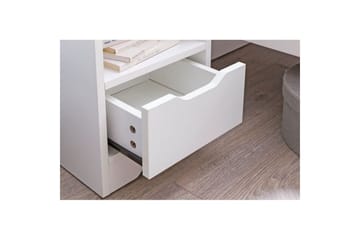 Sängbord Wohnling Vit med 1 låda Enkel modern design och hylla - Products - Möbler - Bord & matgrupp - Avlastningsbord & sidobord - Sängbord & nattduksbord