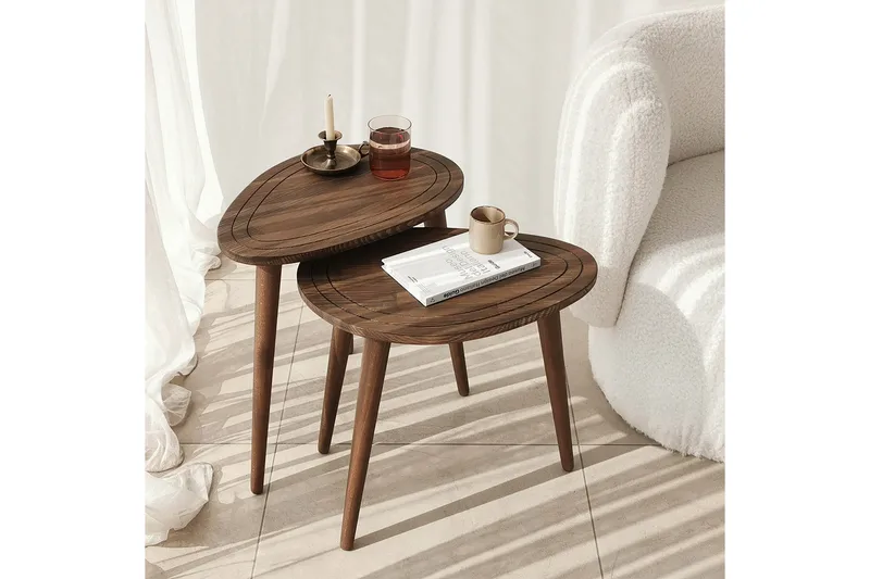 Saldus Satsbord - Valnöt - Products - Möbler - Bord & matgrupp - Avlastningsbord & sidobord - Satsbord