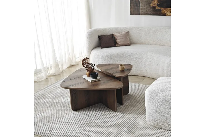 Soffbordssats Jewa Set Valnöt - Valnöt - Products - Möbler - Bord & matgrupp - Avlastningsbord & sidobord - Satsbord