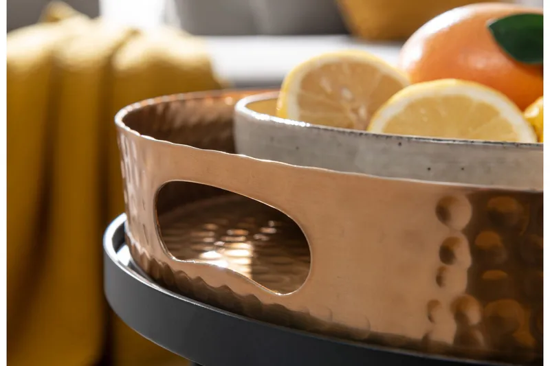 Wilhem Sidobord 33 cm Rund - Guld - Products - Möbler - Bord & matgrupp - Avlastningsbord & sidobord - Brickbord & småbord