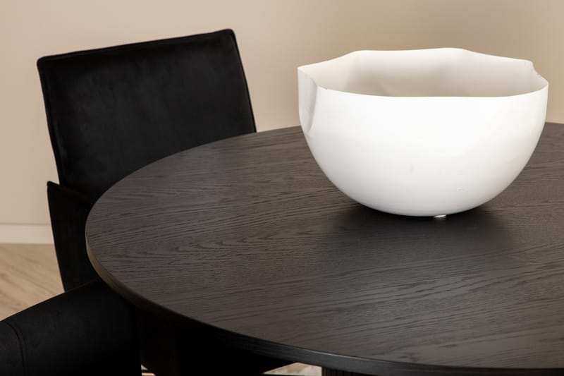 Bianca Matgrupp 110 cm Rund med 4 Petra stolar - Svart - Products - Möbler - Bord & matgrupp - Matgrupp