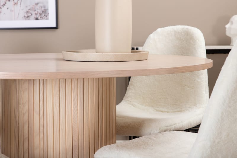 Bianca Matgrupp 110 cm Rund med 4 Polar stolar - Svart - Products - Möbler - Bord & matgrupp - Matgrupp