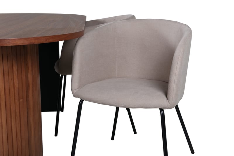 Bianca Matgrupp 200 cm Oval med 4 Berit stolar - Beige - Products - Möbler - Bord & matgrupp - Matgrupp