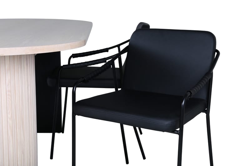 Bianca Matgrupp 200 cm Oval med 4 Tvista stolar - Svart - Products - Möbler - Bord & matgrupp - Matgrupp