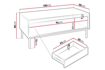 Bjurholm Soffbord 100 cm - Svart - Products - Möbler - Bord & matgrupp - Soffbord