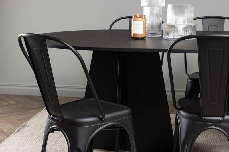 Bootcut Matbord 230x115 cm med 4 Tempe Stolar - Svart - Products - Möbler - Bord & matgrupp - Matbord & köksbord