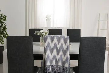 Cibus Matgrupp 180 cm med 6 Cibus Stol - Vit/Mörkgrå - Products - Möbler - Bord & matgrupp - Matgrupp