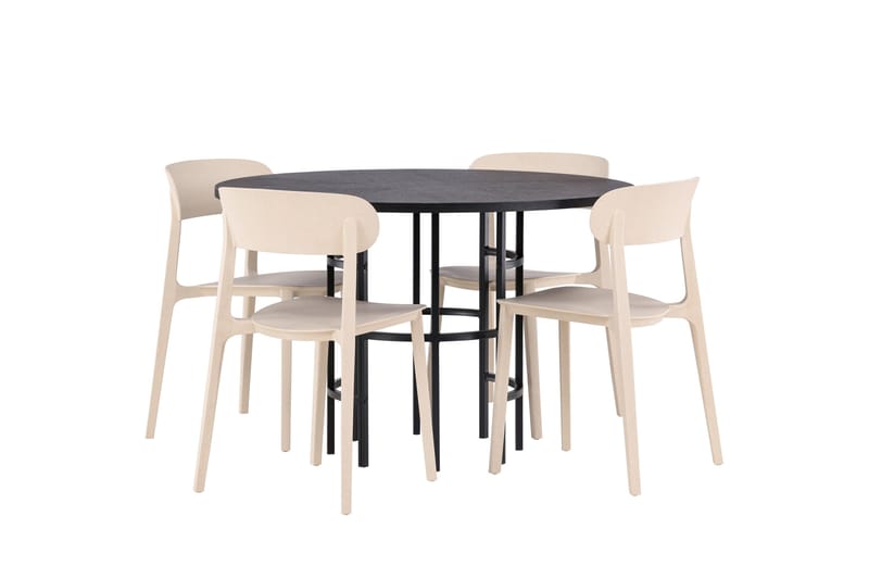 Copenhagen Matgrupp 115 cm Rund med 4 Åstol stolar - Beige - Products - Möbler - Bord & matgrupp - Matgrupp