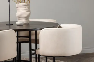 Copenhagen Matgrupp 115 cm Rund med 4 Simrishman stolar - Beige - Products - Möbler - Bord & matgrupp - Matgrupp