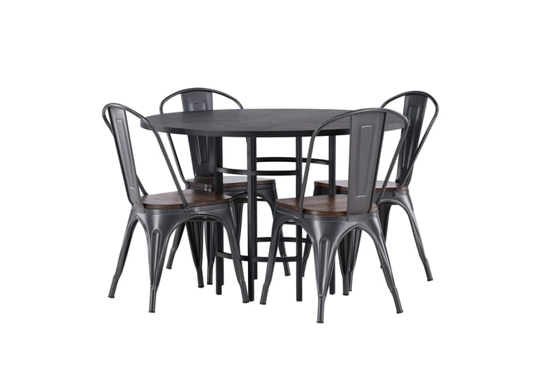 Copenhagen Matgrupp 115 cm Rund med 4 Tempe stolar - Svart - Products - Möbler - Bord & matgrupp - Matgrupp