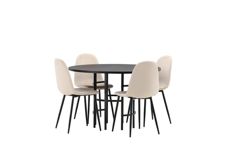 Copenhagen Matgrupp 115 cm Rund med 4 Polar stolar - Beige - Products - Möbler - Bord & matgrupp - Matgrupp