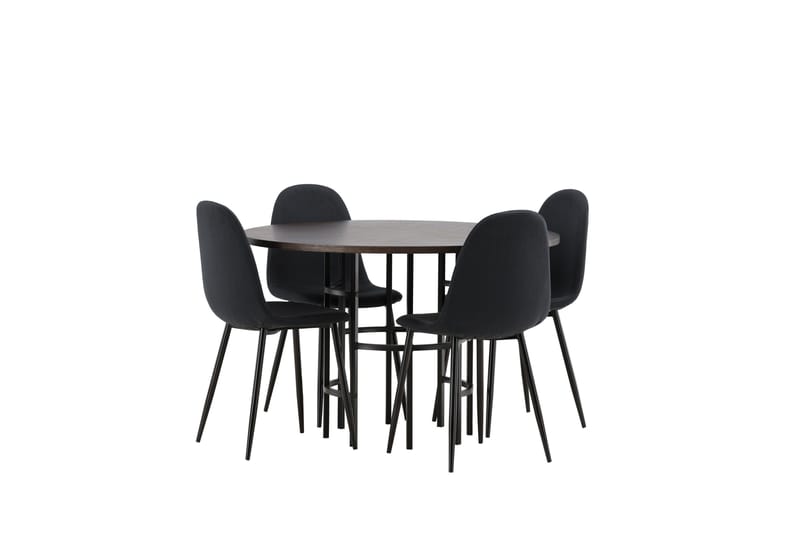 Copenhagen Matgrupp 115 cm Rund med 4 Polar stolar - Svart - Products - Möbler - Bord & matgrupp - Matgrupp