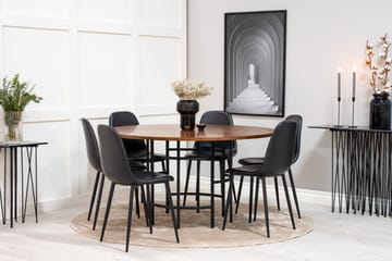 Copenhagen Matgrupp 140 cm Rund med 6 Polar stolar - Svart - Products - Möbler - Bord & matgrupp - Matgrupp