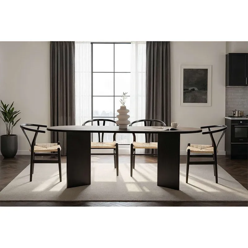 Dano Matbord Oval 200 cm - Svart - Products - Möbler - Bord & matgrupp - Matbord & köksbord