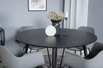 Dipp Matgrupp 115 cm Rund med 4 Comfort stolar - Svart/Guld - Products - Möbler - Bord & matgrupp - Matgrupp