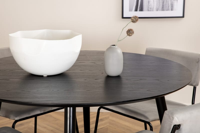 Dipp Matgrupp 115 cm Rund med 4 Kenth stolar - Svart - Products - Möbler - Bord & matgrupp - Matgrupp
