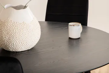 Dipp Matgrupp 115 cm Rund med 4 Windu Lyx stolar - Svart - Products - Möbler - Bord & matgrupp - Matgrupp