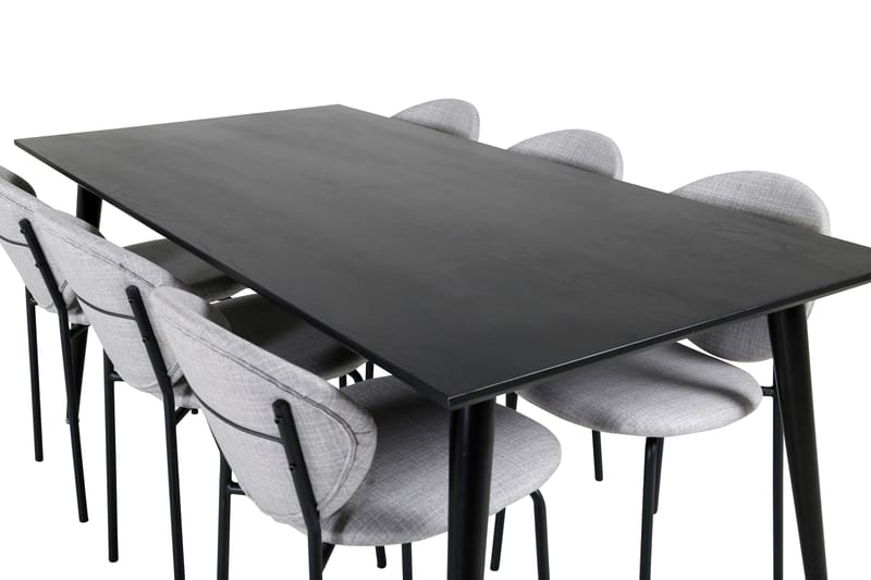 Dipp Matgrupp 180 cm Rektangulär med 6 Vault stolar - Svart - Products - Möbler - Bord & matgrupp - Matgrupp