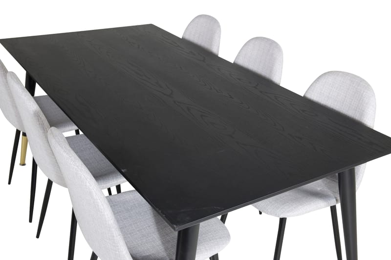 Dipp Matgrupp 180 cm Rektangulär med 6 Polar stolar - Svart/Guld - Products - Möbler - Bord & matgrupp - Matgrupp