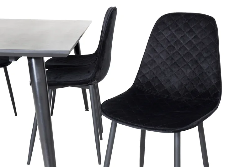 Dipp Matgrupp 180 cm Rektangulär med 6 Polar stolar - Svart - Products - Möbler - Bord & matgrupp - Matgrupp