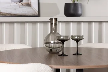 Durango Matgrupp 120 cm Rund med 4 Edina Stolar - Valnöt - Products - Möbler - Bord & matgrupp - Matgrupp