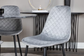 Estelle Matgrupp 106 cm Rund med 4 Polar stolar - Svart/Guld - Products - Möbler - Bord & matgrupp - Matgrupp