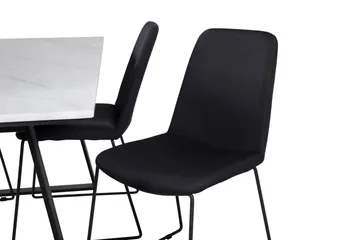 Estelle Matgrupp 140 cm Rektangulär med 4 Muce stolar - Svart - Products - Möbler - Bord & matgrupp - Matgrupp