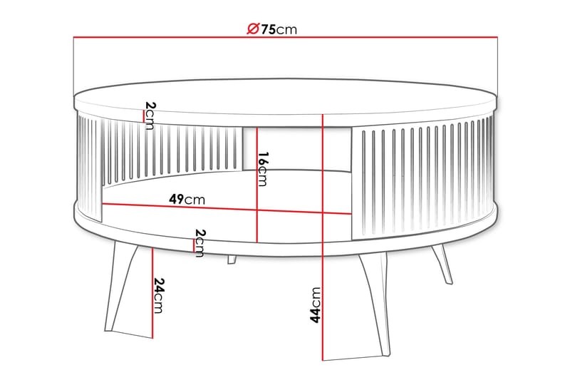 Galia Soffbord 75 cm - Svart - Products - Möbler - Bord & matgrupp - Soffbord