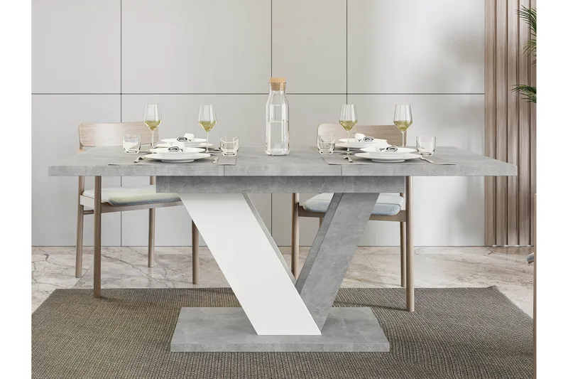 Harumi Matbord 120 cm Rektangulär - Grå/Vit - Products - Möbler - Bord & matgrupp - Matbord & köksbord