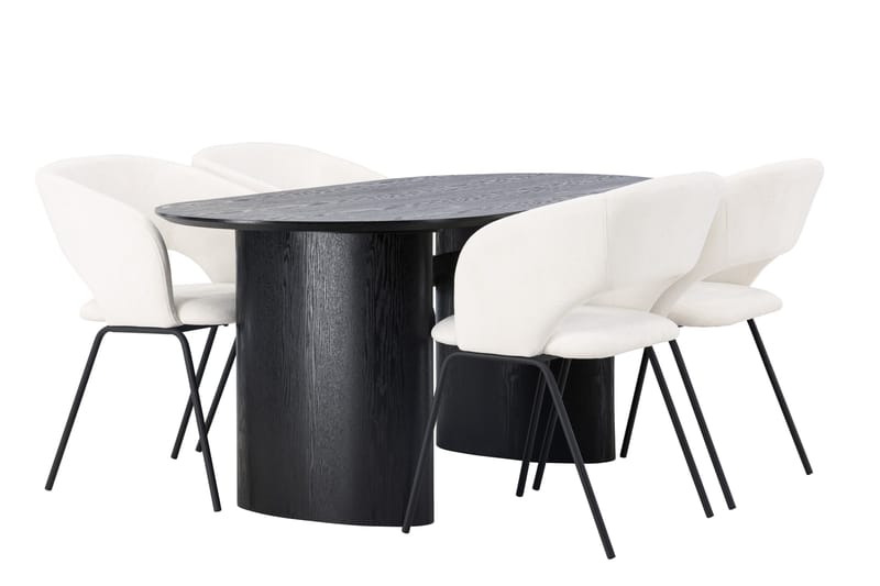 Isolde Matgrupp 180 cm Oval med 4 Day stolar - Svart - Products - Möbler - Bord & matgrupp - Matgrupp