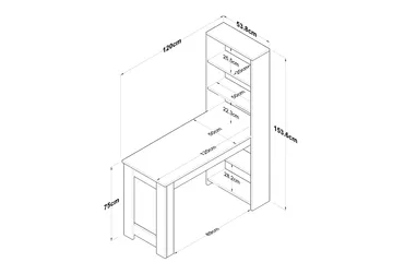Izhar Barbord 53,8x120 cm Brun/Vit - Hanah Home - Products - Möbler - Bord & matgrupp - Barbord & ståbord