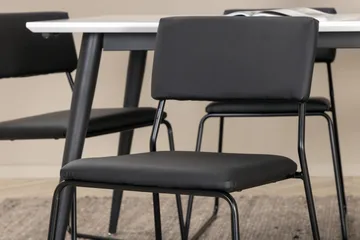 Jimmy Matgrupp 195 cm Rektangulär med 6 Kenth Stolar - Svart - Products - Möbler - Bord & matgrupp - Matgrupp