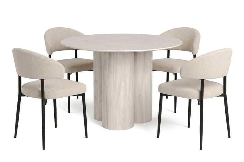 Beige/Svart - Vit
