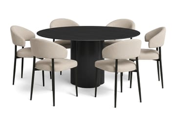 Beige/Svart - Svart