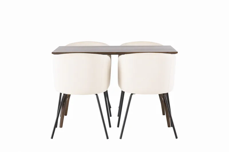 Kaseidon Matgrupp 120 cm Rektangulär med 4 Berit stolar - Beige - Products - Möbler - Bord & matgrupp - Matgrupp