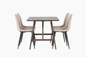 Kaseidon Matgrupp 120 cm Rektangulär med 4 Polar stolar - Beige - Products - Möbler - Bord & matgrupp - Matgrupp