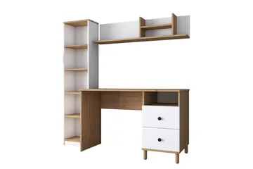 Eireann Skrivbord 50x120 cm - Valnöt/Vit - Products - Möbler - Bord & matgrupp - Kontorsbord - Datorbord