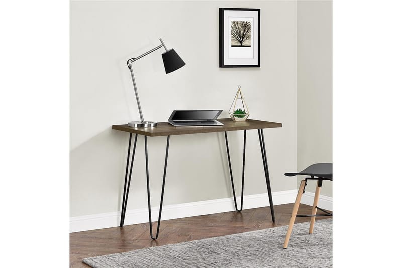 Owen Skrivbord 102 cm Valnötsbrun/Svart - Dorel Home - Products - Möbler - Bord & matgrupp - Kontorsbord - Datorbord