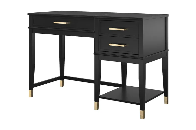 Westerleigh Skrivbord 116 cm Höj- och sänkbar 3 Lådor Svart - CosmoLiving - Products - Möbler - Bord & matgrupp - Kontorsbord - Skrivbord
