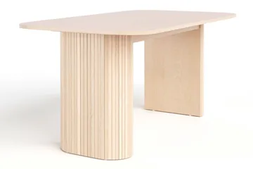 Kopparbo Matbord 160 cm med 4 Winston Matstolar - White / Beige / Metallben Svart - Products - Möbler - Bord & matgrupp - Matgrupp