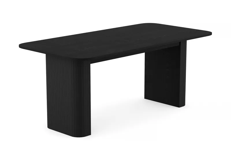 Kopparbo Matbord 180-240 cm Förlängningsbart med 4 Greya Matstolar med armstöd - Svart / Greige Bouclé / Metallben Ek - Products - Möbler - Bord & matgrupp - Matgrupp