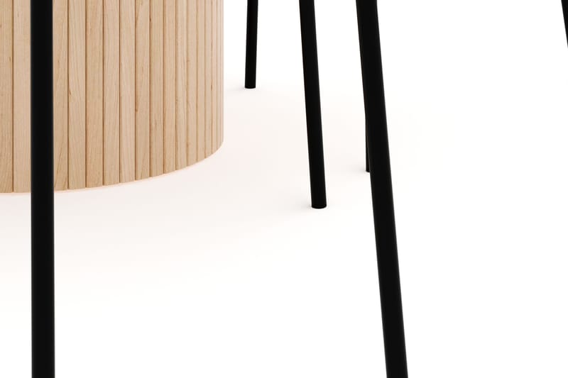 Kopparbo Matgrupp 106 cm Rund Förlängningsbart med 4 Gemmiano Matstolar - Whitewash - Products - Möbler - Bord & matgrupp - Matgrupp