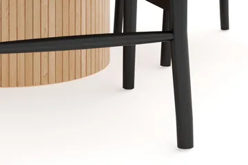 Kopparbo Matgrupp 130 cm Rund Förlängningsbart med 4 Dastoori Matstolar - Whitewash - Products - Möbler - Bord & matgrupp - Matgrupp