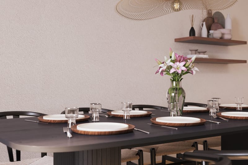 Kopparbo Matgrupp 240 cm med 8 Dastoori Matstol - 2220067-8,2229313-1 - Svart - Products - Möbler - Bord & matgrupp - Matgrupp